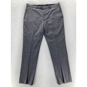 Vintage Bensol‎ Dress Pants Mens 36x34 Gray 100% Wool Tailored Trousers Office